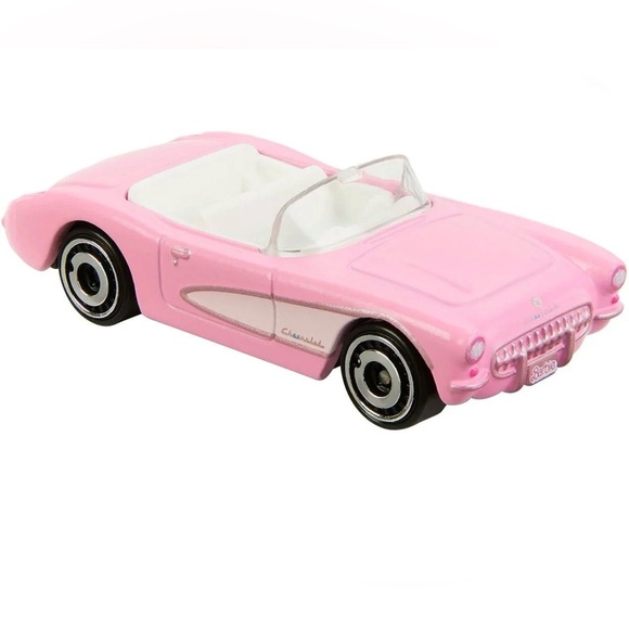 Barbie The Movie 2023 Hot Wheels Collectible Car Pink 1956 Corvette Convertible - Picture 5 of 9